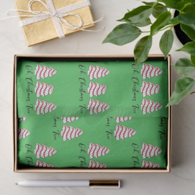 Oh Christmas Tree Little Debbie Cakes Gift Wrap Tissue Paper (Gift)