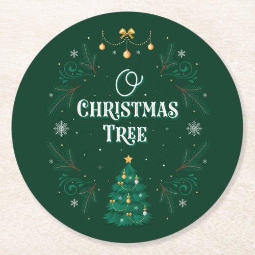 Oh Christmas Tree Paper Coasters