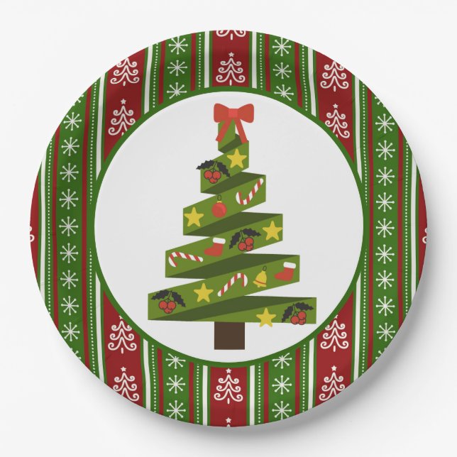 Oh Christmas Tree Paper Plates (Front)