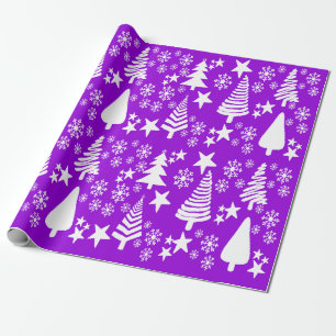 Oh Christmas Tree Purple wrapping paper 
