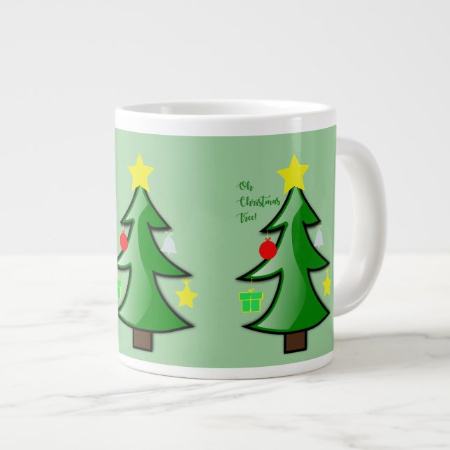 Oh Christmas Tree We Love Your Spreading Branches Giant Coffee Mug (Front Right)