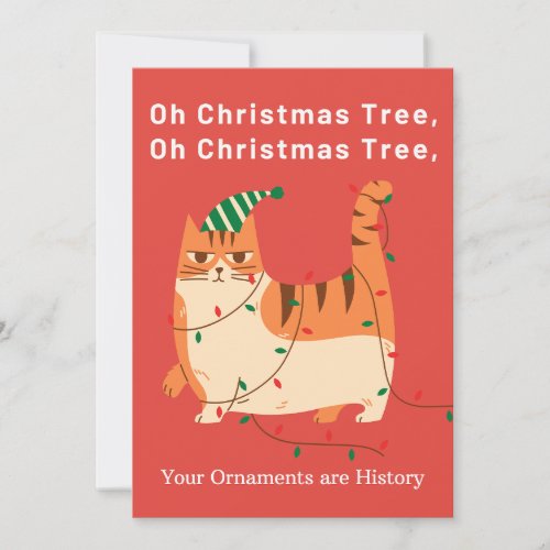 Oh Christmas Tree Your Ornaments are History Holiday Card