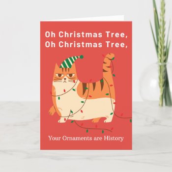 Oh  Christmas Tree Your Ornaments Are History Holiday Card by Morrisons_Printables at Zazzle