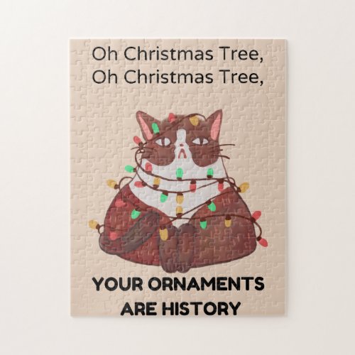 Oh Christmas Tree Your Ornaments are History Jigsaw Puzzle