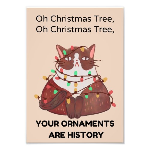 Oh Christmas Tree Your Ornaments are History Photo Print