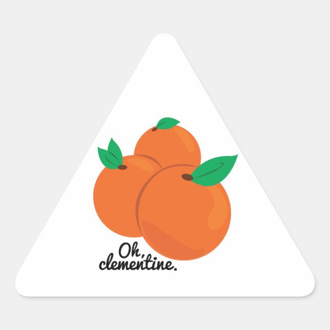Oh Clementine Triangle Sticker (Front)