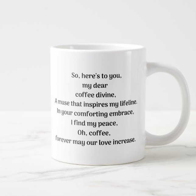 Oh coffee, giant coffee mug (Right)