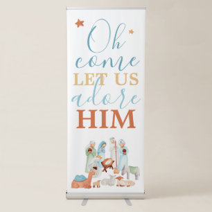 Oh Come Let Us Adore Him Christmas Banner