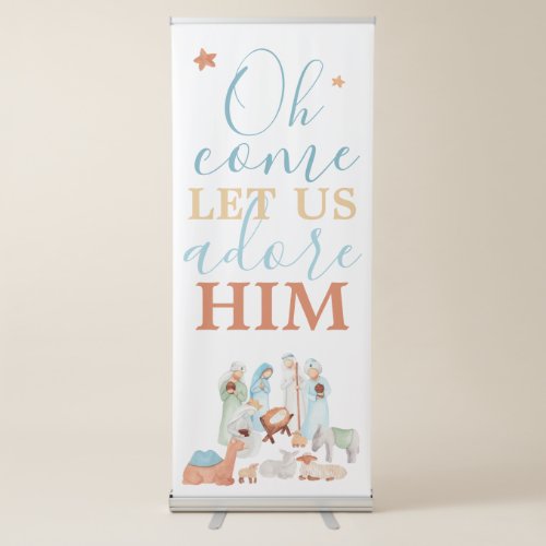 Oh Come Let Us Adore Him Christmas Banner