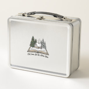 Oh Come Let Us Adore Him Christmas Book Design_1 Metal Lunch Box