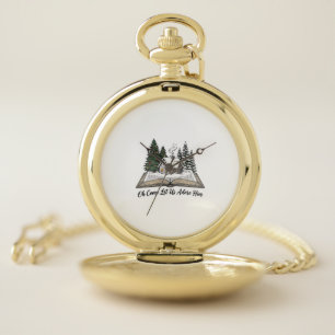 Oh Come Let Us Adore Him Christmas Book Design_1 Pocket Watch