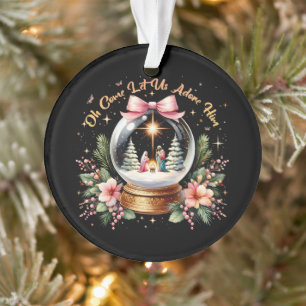 Oh Come Let Us Adore Him Christmas Nativity Ornament