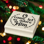 Oh Come Let Us Adore Him Christmas Square Wood Rubber Stamp<br><div class="desc">Oh Come Let Us Adore Him Christmas Square Wood rubber stamp</div>