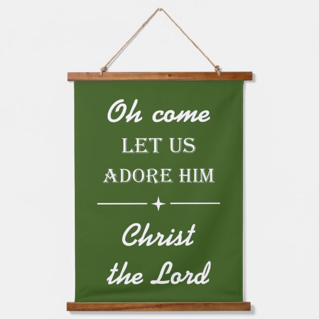 OH COME LET US ADORE HIM HANGING TAPESTRY (Front)