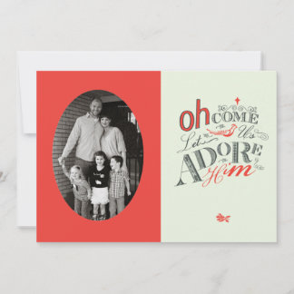 Oh come let us Adore Him Holiday Card