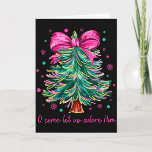 Oh Come Let Us Adore Him Jesus Christian Holiday C Card