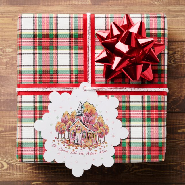“Oh Come Let Us Adore Him”  Ornament Card (Insitu (Gift))