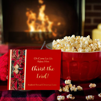 Oh Come Let Us Christmas Invitation Post Card