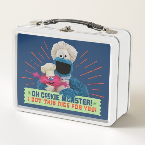 Oh Cookie Monster I Got This Nice For You Metal Lunch Box