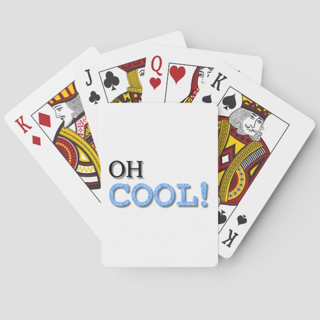 Oh Cool Text Poker Cards (Back)