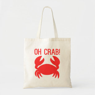 Oh Crab White Beach Bag