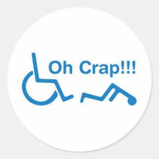 oh crap classic round sticker