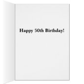 Oh Crepe French Flag 50th Birthday Card (Inside (Right))