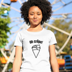 Oh crêpe! Funny Cute Minimalistic Food T-Shirt