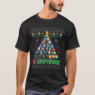 Oh Cryptotree BTC Crypto Coins Bitcoin Christmas T T-Shirt