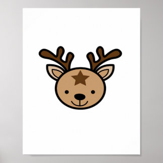 Oh Cute Deer Minimal Design Poster