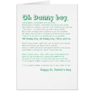 Oh Danny boy! Cards