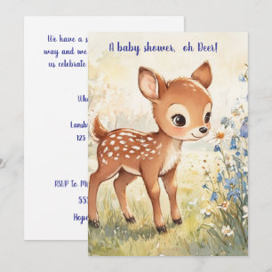 Oh Dear Baby Shower Digital Download Invitation