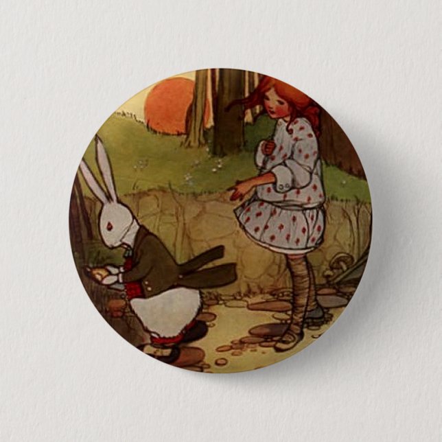 Oh Dear I Shall Be Late Button (Front)