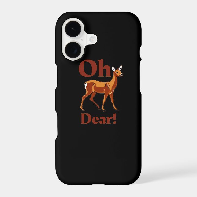 Oh Dear Trendy Clean Design  Iphone Case (Back)
