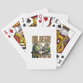 Oh Deer 100 Days Of School Deer Hunting Celebratio Poker Cards