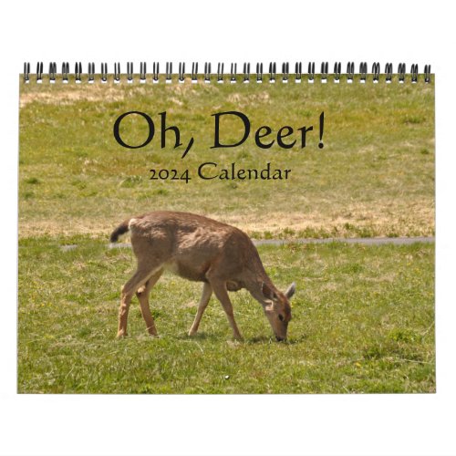 Oh Deer 12_month 2024 Calendar
