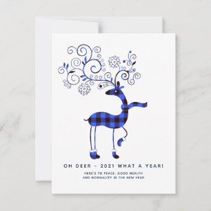 Oh Deer 2021 what a year! Christmas Holidays Plaid