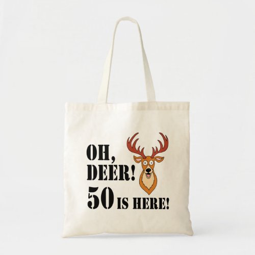 Oh Deer 50th Birthday Tote Bag