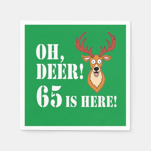 Oh Deer 65th Birthday Napkins