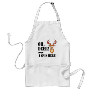 Oh Deer 75th Birthday Adult Apron