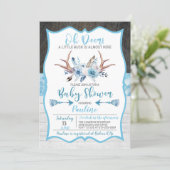 Oh Deer a little Buck is almost here Baby Shower Invitation (Standing Front)
