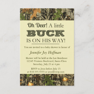 Oh Deer, A Little Buck Is On His Way! Camo Invite
