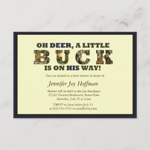 Oh Deer, A Little Buck Is On His Way! Camo Invite