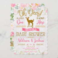 Oh Deer! A Little Doe Baby Girl Shower Invitation