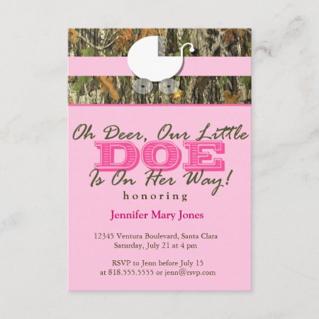 Oh Deer, A Little Doe Is On Her Way! Camo Invite