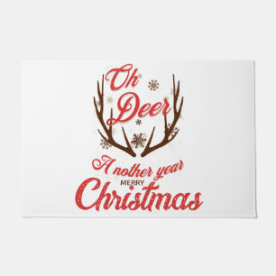 Oh Deer a Nother Year Christmas Doormat
