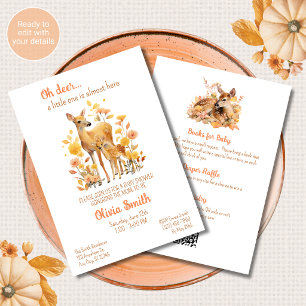 Oh Deer All in One Shower Invitation Autumn Themed