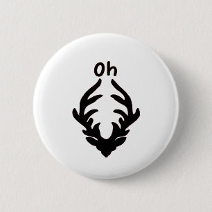 Oh Deer Artistic Clean Style Button