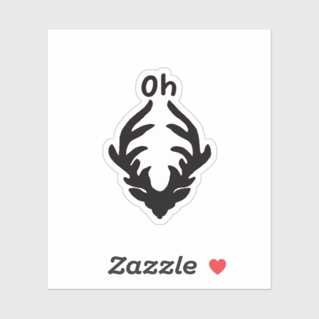 Oh Deer Artistic Clean Style  Sticker (Sheet)