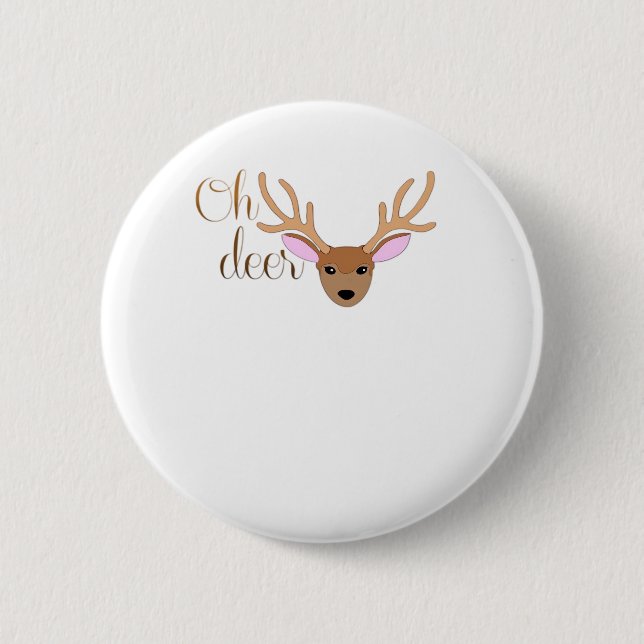 Oh Deer Artistic Style  Button (Front)